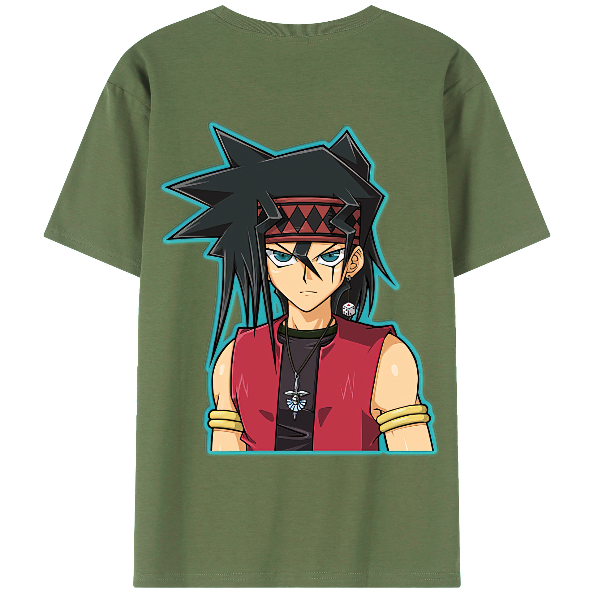 （画像用） 遊☆戯☆王 Yu-Gi-Oh! 綿100％ メンズ半袖Tシャツ（バックプリント） 通気性